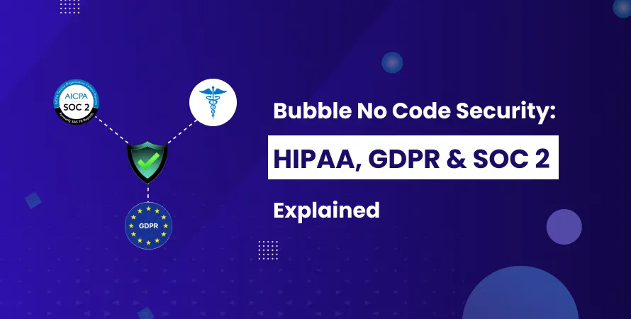 Bubble No Code Security: HIPAA, GDPR & SOC 2 Explained